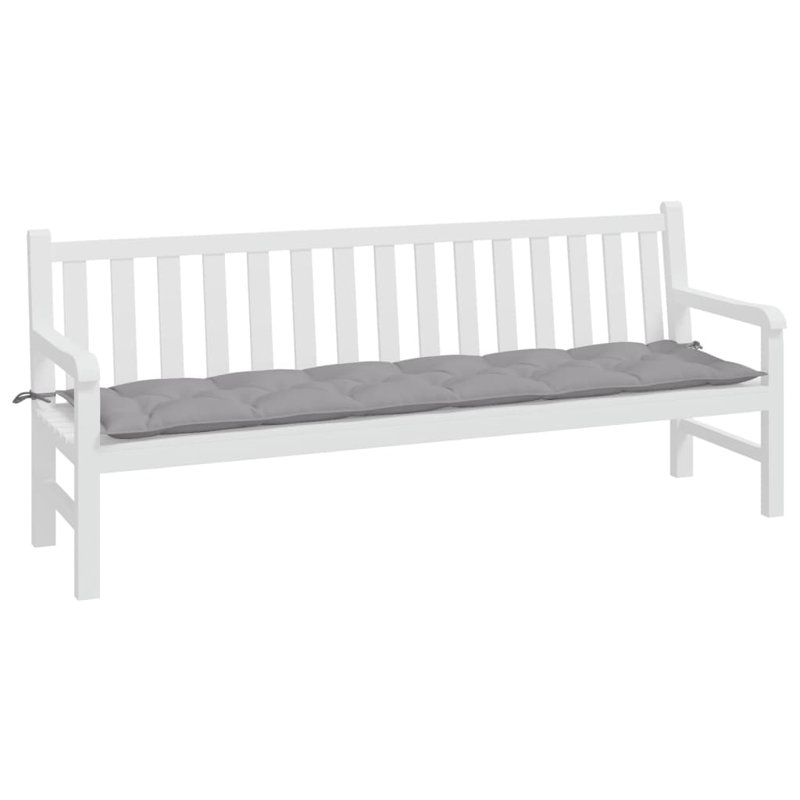 Coussin de siège d'extérieur, 78,7 po x 19,7 po, Gris