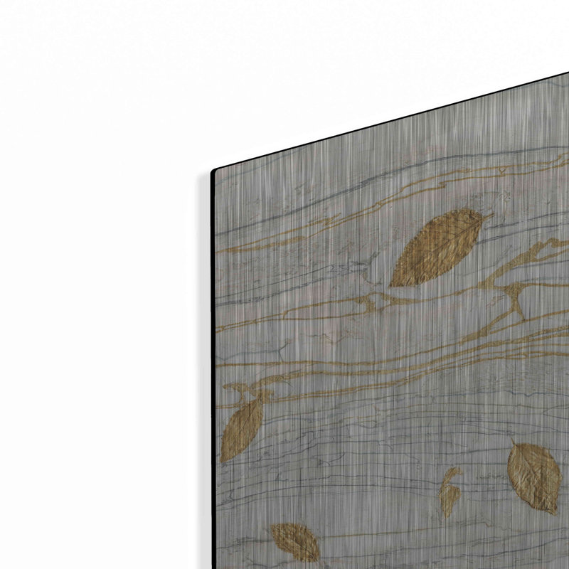 «Golden Fossil Leaves» par James Wiens, H 12 po x l 24 po