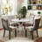 Round Wood Dining Set with Tufted Dining Chair-1797756289-1797756293-1797756299