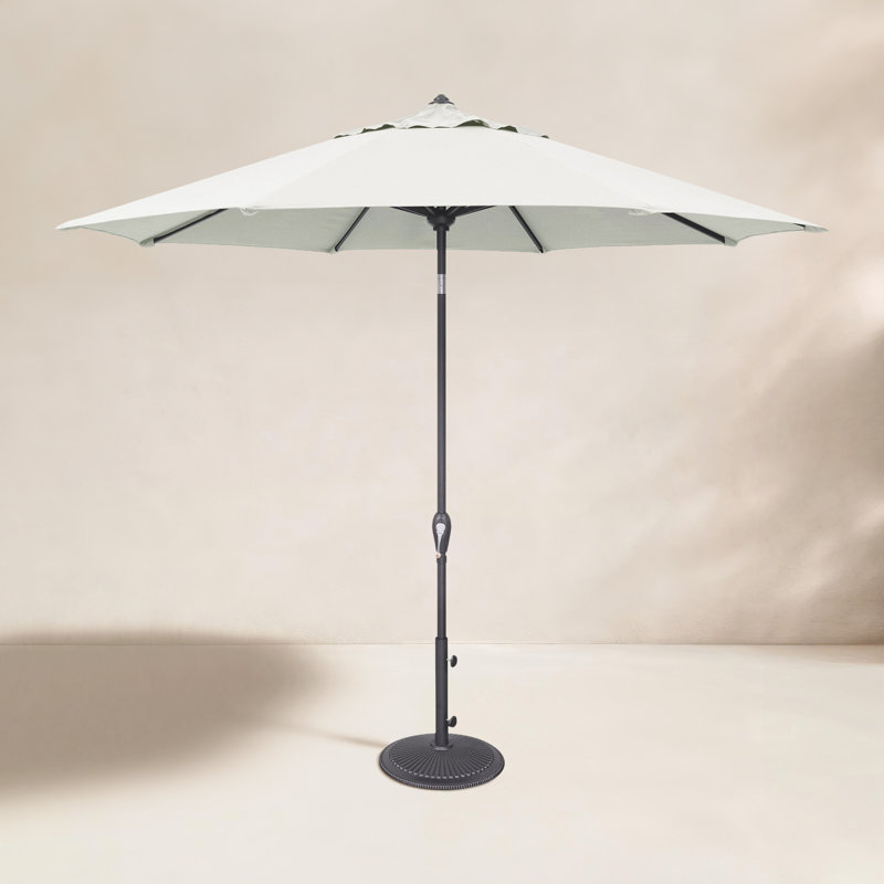 Parasol de marché inclinable 9 pi Colete, Blanc