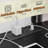 12-Drawer Dresser for Bedroom with LED Light, Charging Station & Acrylic Top,Black-225883186