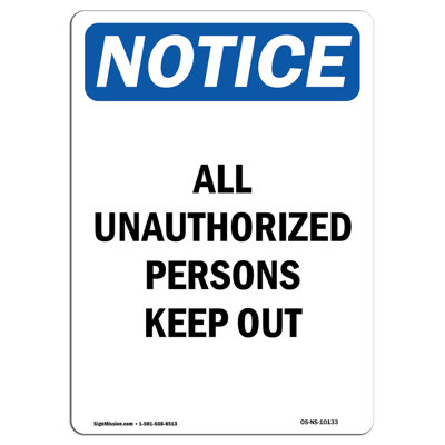 All Unauthorized Persons Keep out Sign