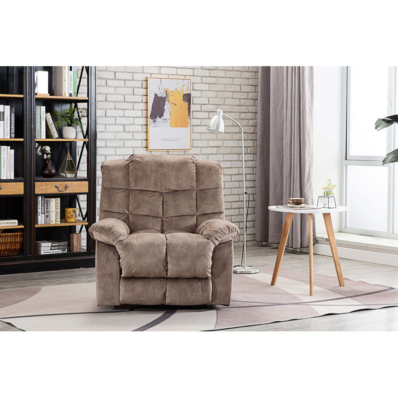 Fauteuil inclinable Arshia, Velours brun clair