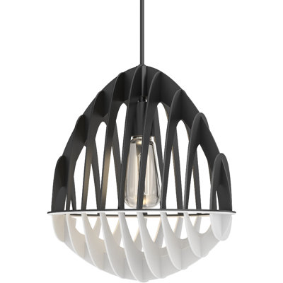 Towonda 1-Light Indoor Sleek Architectural Modern Upscale Sculptural Hanging Mini Pendant
