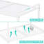 Tour d'ordinateur 2 niveaux Support de tour d'ordinateur blanc Support de l'unité centrale de traitement avec roulettes Support d'ordinateur mobile en métal pour bureau à domicile