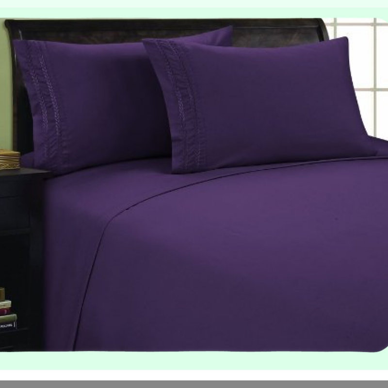 Luxury Silky Soft Premier Chain Design Sheet Set - Wrinkle & Fade Resistant - Queen\ - Deep Pocket - Hotel Quality Luxe Bedding