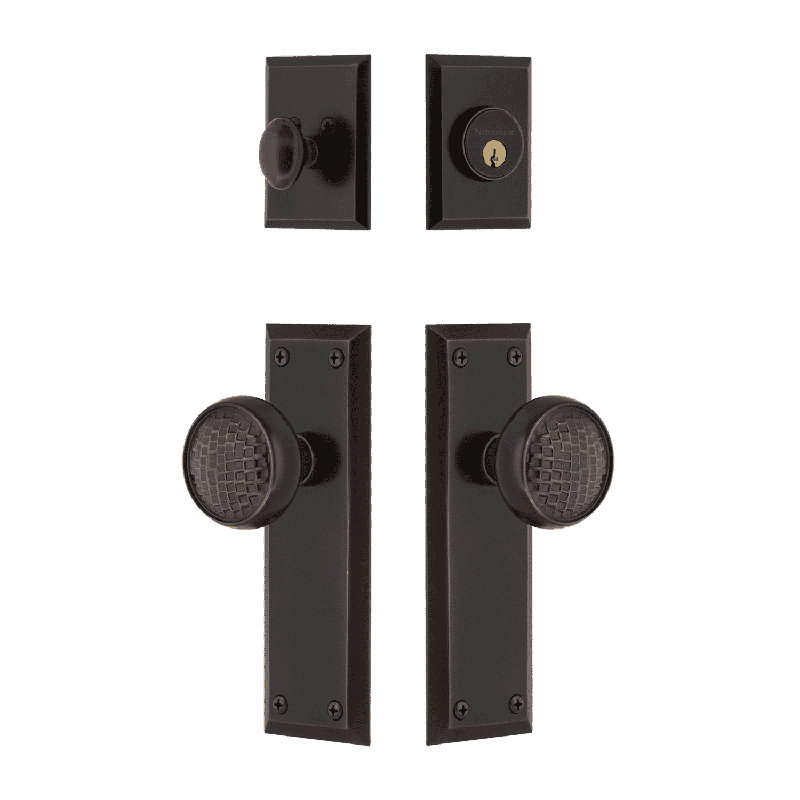 Nostalgic Warehouse New York Entry Set with Craftsman Knob, 2.75, Timeless Bronze