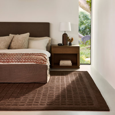 Fritz Checkered Wool Area Rug