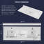 60 po X P 22 po D Comptoir de salle de bain rectangulaire en marbre blanc cultivé