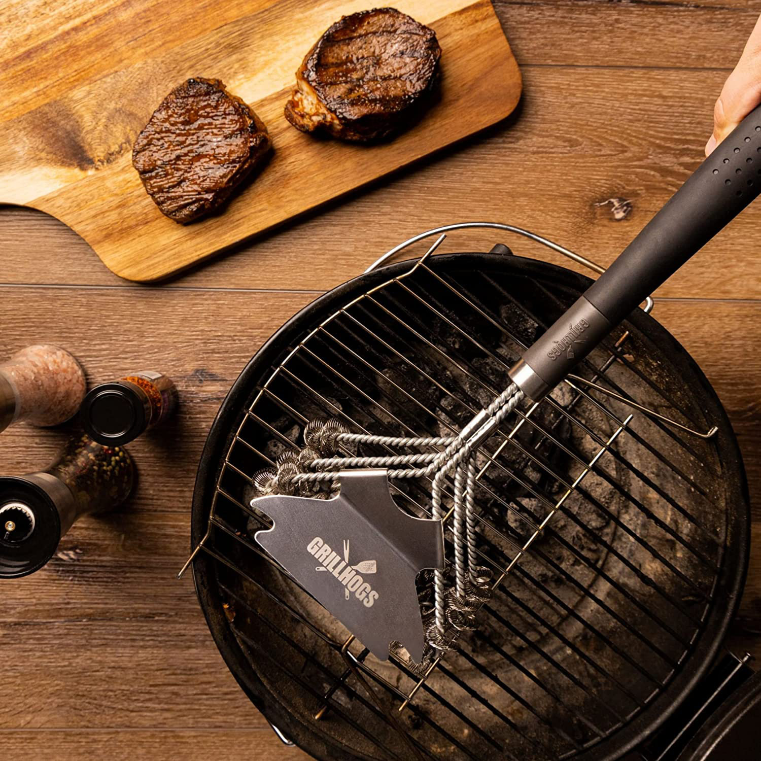 Kona 18 Premium Stainless Steel Deep Clean BBQ Grill Brush and Scraper