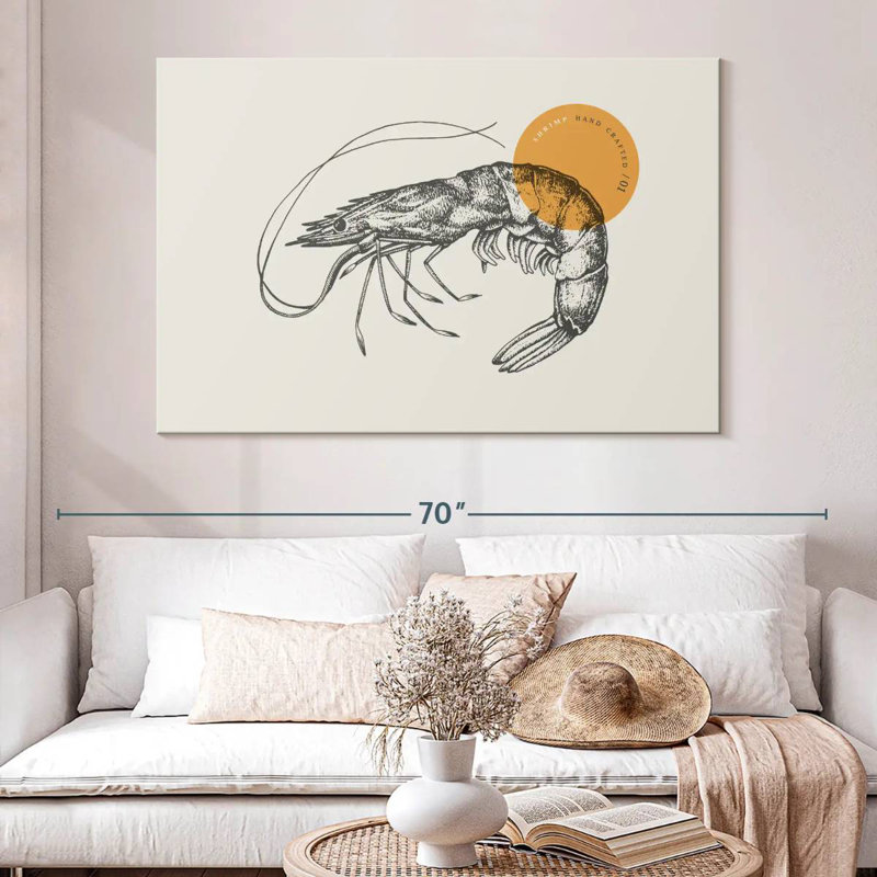 Brampt Vintage Shrimp, 20" H x 30" W
