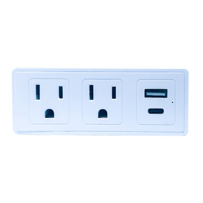 RAYOVAC® 2-AC Outlet & 2-USB Port Portable Surge Protector Wall Tap, White