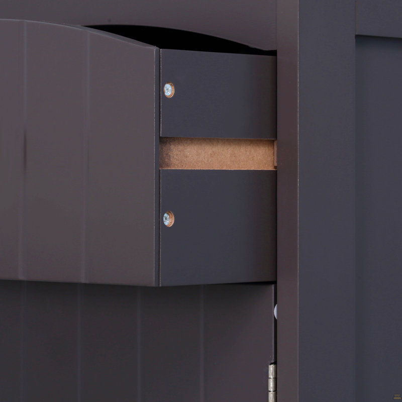 Armoire de rangement pour salle de bain, unité de rangement pour salle de bain autoportante, grande tour en lin avec tablettes à 3 niveaux et tiroir, brun