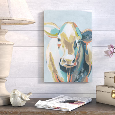 Colourful Cows II - Wrapped Canvas Print