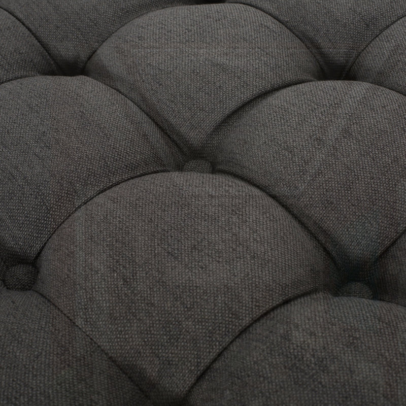 OTTOMAN AVEC ROULETTES, Gris foncé