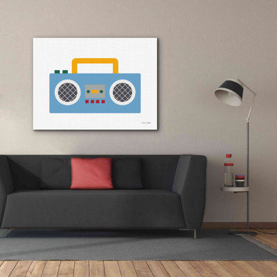«Retro Boombox» par Ann Kelle Designs, art mural sur toile