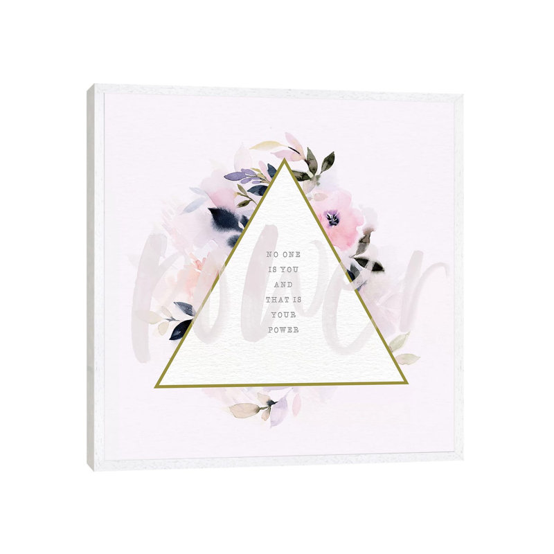 Power 1 Piece Painting on Canvas, 45.72cm H x 45.72cm W x 3.81cm D, White Floater Framed