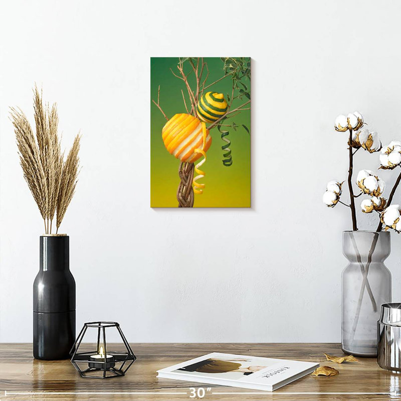 Yarlin Peeling Orange And Lemon, 12" H x 8" W