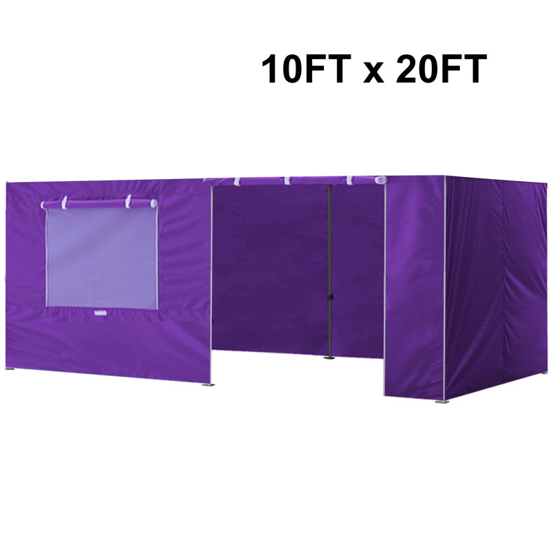 Moguel Arlmont & Co. Polyester Side Wall for Canopy, Purple, 84"H x 120"W x 240"D