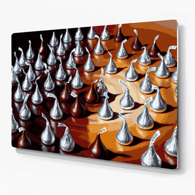 Desserts Hersheys Kisses Black Metal Wall Art