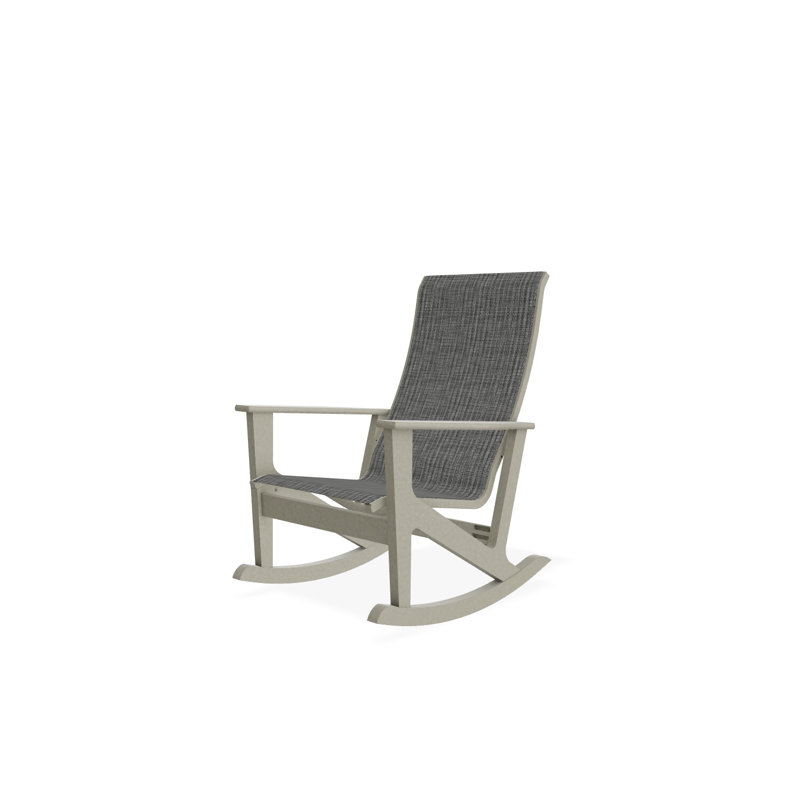 Fauteuil berçant Wexler, Gris chaleureux, Alliage Sunbrella®