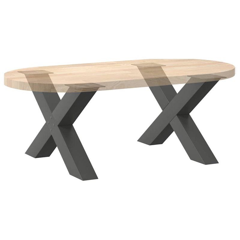 Atleigh Table Leg, 43cm H x 70cm W x 70cm D, Black