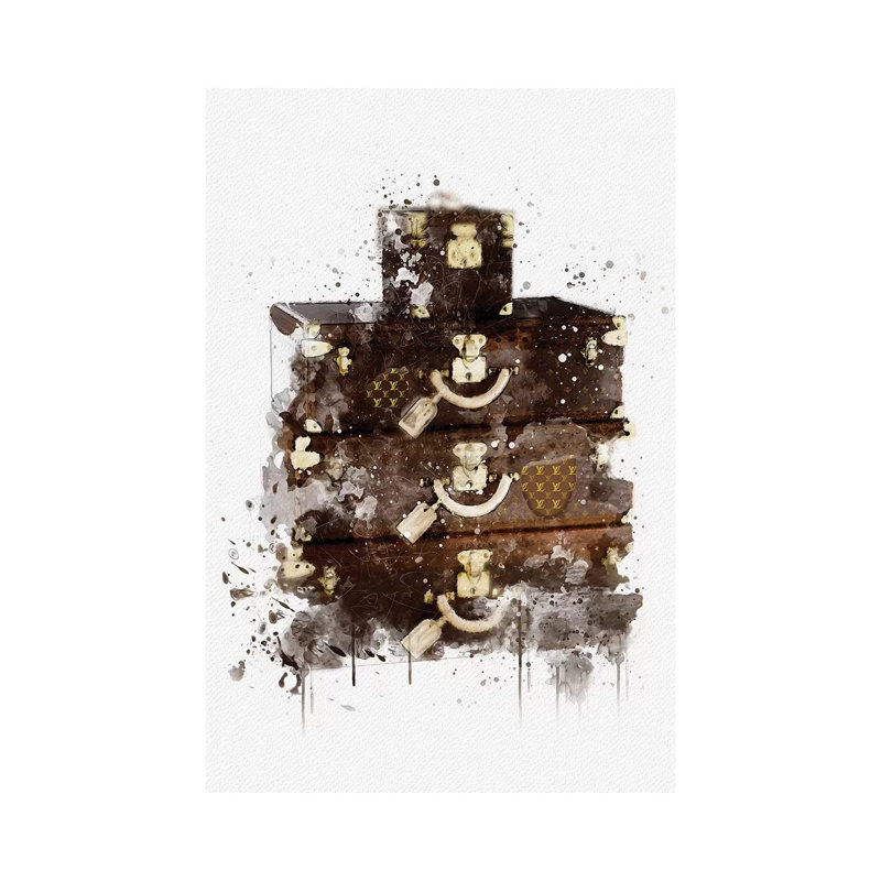 LV Luvagge by Pomaikai Barron - Print on Canvas, No Framed, 20.32 cm H x 30.48 cm W