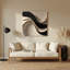 Gradient abstrait 40, art mural en métal beige-1883472079
