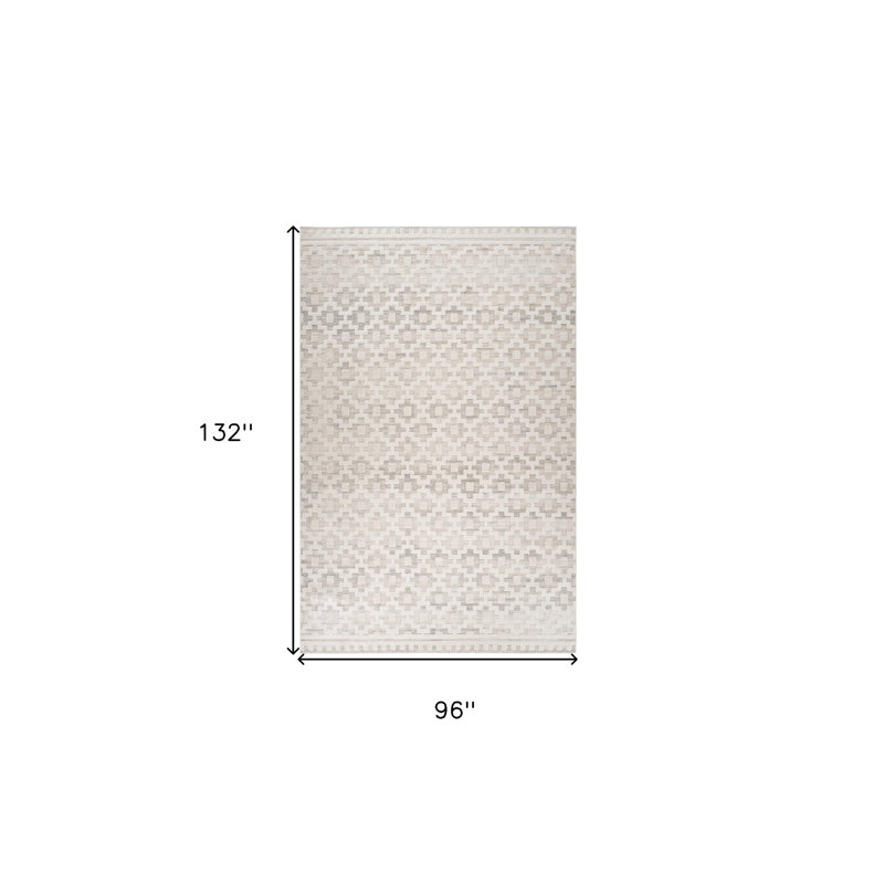 Tapis marocain crème et beige 8 pi x 11 pi