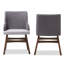 Chaise rembourrée en noyer foncé Collazo