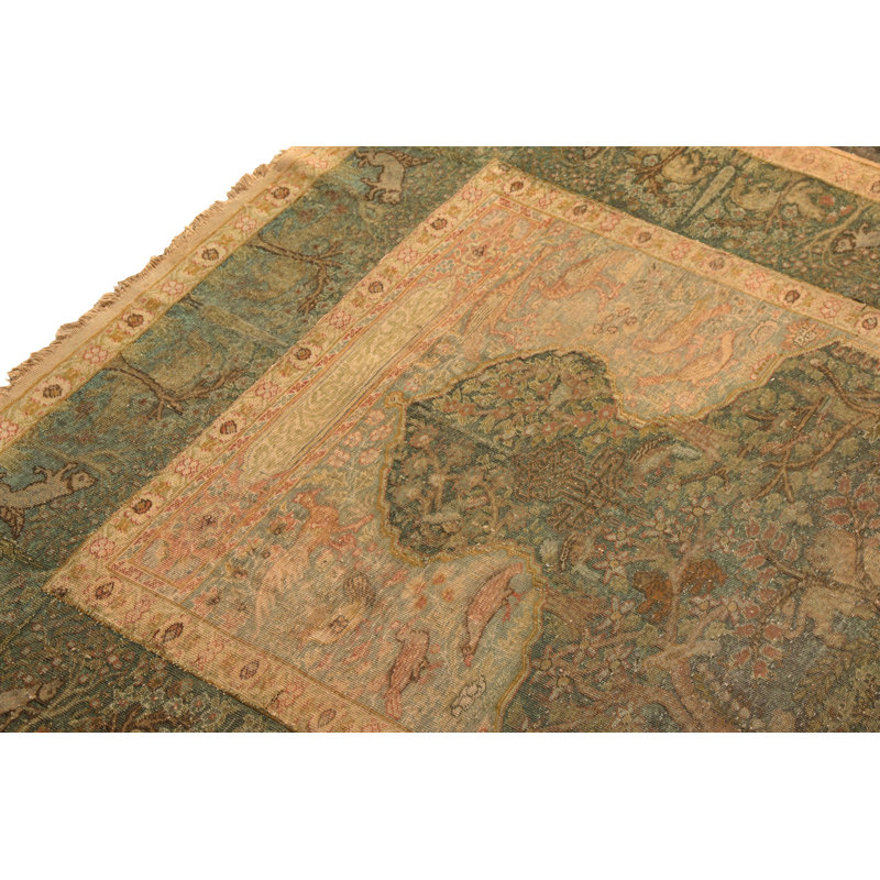 One-of-a-Kind Rectangle 3'11" X 5'6" Hand Knotted Area Rug