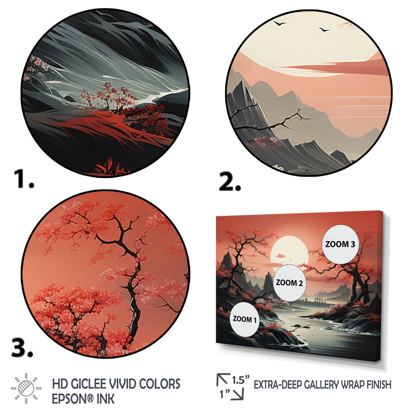 «China River Landscape Wonders - China Wall Art», Cadre de coin argenté fermé, H 30 po x l 40 po x P 1,5 po