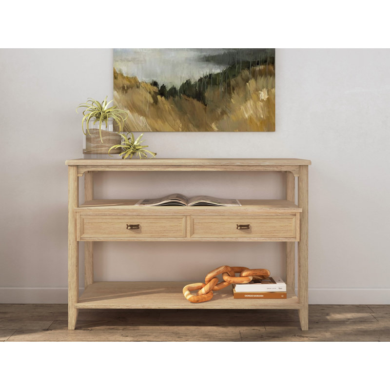 Duskin Solid Wood And Veneers Sofa Console Table