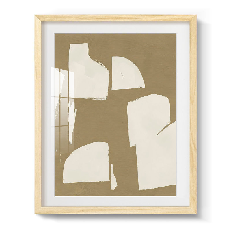 ChunkyAbstractIV-Framed Print, Natural, 28.5" H x 20.5" W