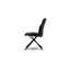Set of 2 Chavez Gray Faux Leather Chairs, Chavez Powder Coated Black