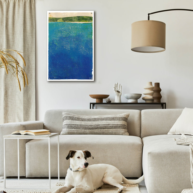 Art mural en verre épique «Island Escape 1» par Laura Gibson, 16 po x 24 po, H 36 po x l 24 po