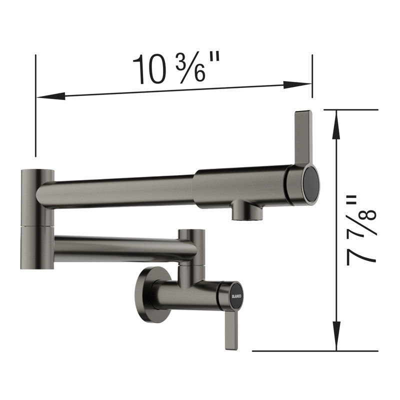 BLANCOCULINA II POT FILLER SATIN DARK STEEL, Satin Dark Steel