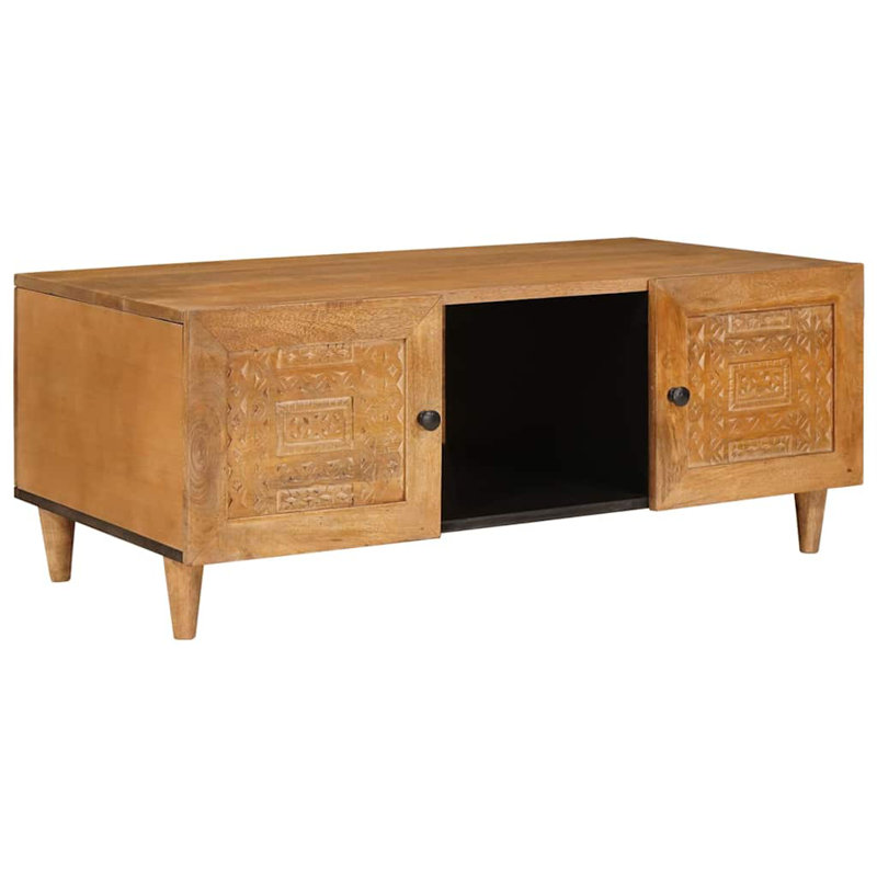 Coffee Table with Storage, Light Brown