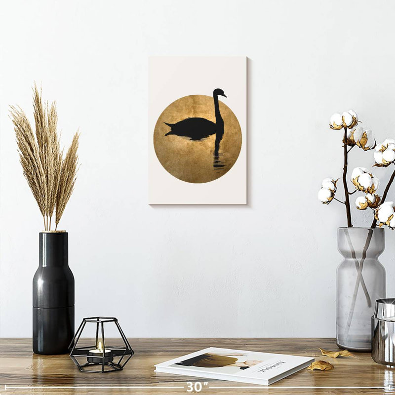 Brampt The Swan Gold, 12" H x 8" W