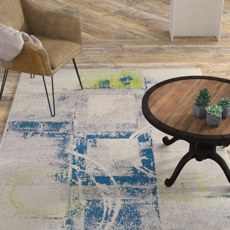 Cotner Wool Abstract Indoor Rug, Rectangle 5' x 8'