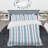 White And Blue Striped Pattern Striped Duvet Cover-1820293681
