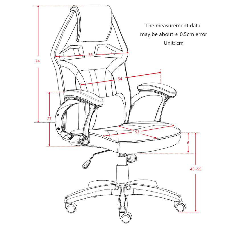 Office Chair, Black/Green