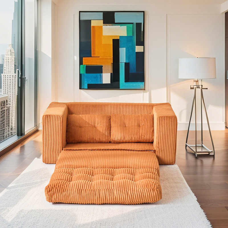 Canapé compact pour petits espaces, appartements, Orange