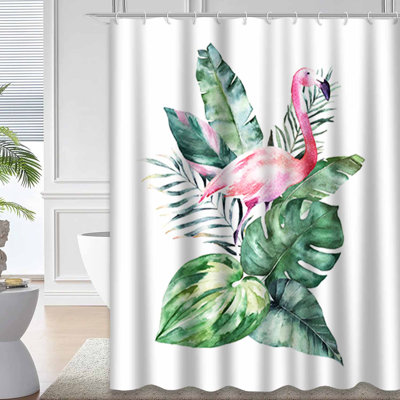 Feuilles tropicales exotiques dessinées à l'aquarelle blanche avec 12 crochets Aloha