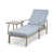 Blue Cushion/Light Brown Frame