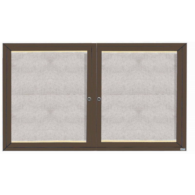 Tableau d’affichage mural fermé, H 3 po x l 5 po, Bronze anodisé