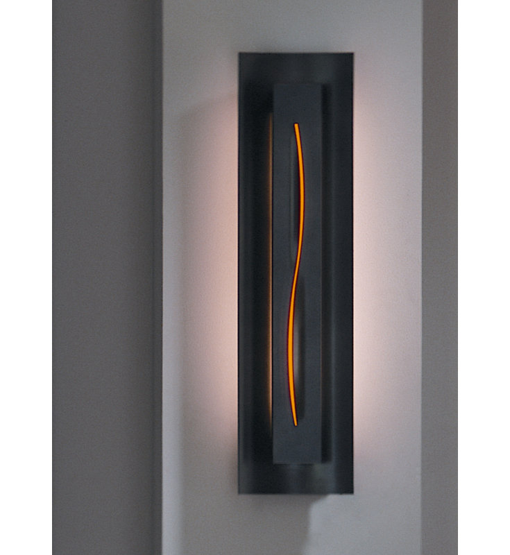 Gallery Dimmable 8 Lbs Flush Mount Scone, Dark Smoke, Amber