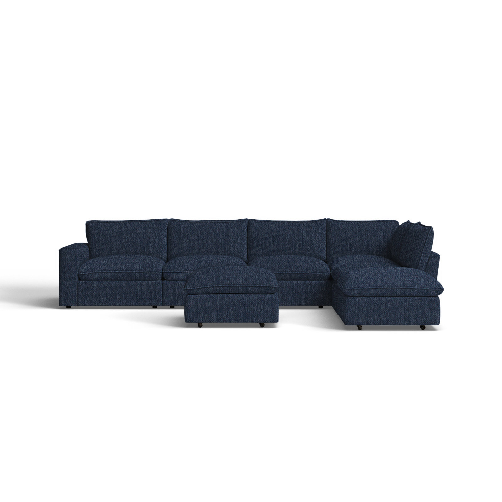 Zisa Modular Upholstered L-Sectional, Peyton Navy Performance Twill