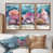 Toile avec cadre flottant brun
