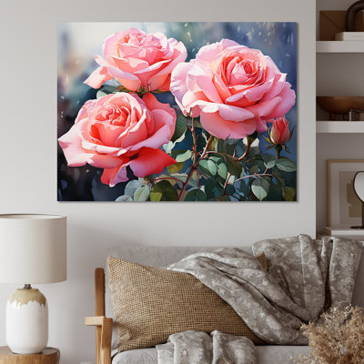 Minimalisme, roses roses, rêve I sur toile